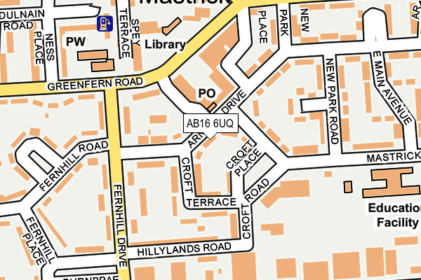 AB16 6UQ map - OS OpenMap – Local (Ordnance Survey) AB16 6UQ map - OS OpenMap – Local (Ordnance Survey)