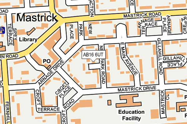 AB16 6UT map - OS OpenMap – Local (Ordnance Survey) AB16 6UT map - OS OpenMap – Local (Ordnance Survey)