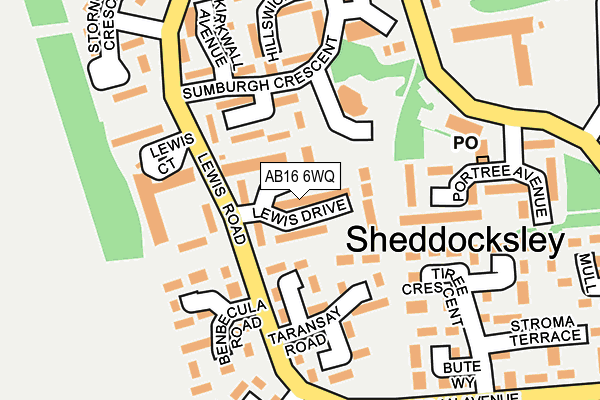 AB16 6WQ map - OS OpenMap – Local (Ordnance Survey) AB16 6WQ map - OS OpenMap – Local (Ordnance Survey)