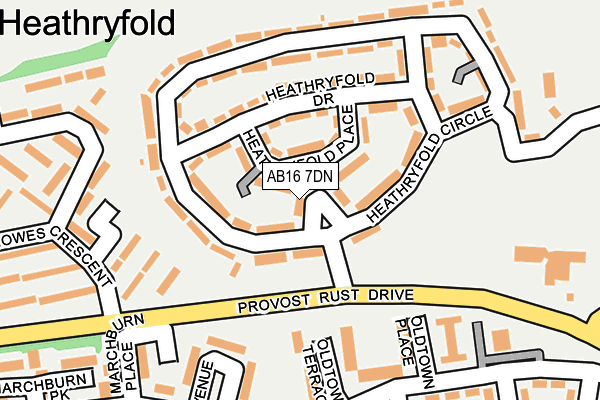 AB16 7DN map - OS OpenMap – Local (Ordnance Survey) AB16 7DN map - OS OpenMap – Local (Ordnance Survey)