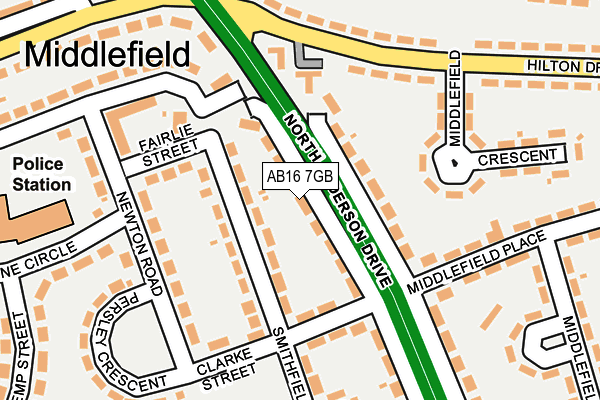 AB16 7GB map - OS OpenMap – Local (Ordnance Survey) AB16 7GB map - OS OpenMap – Local (Ordnance Survey)