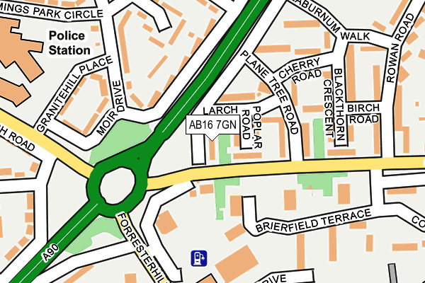AB16 7GN map - OS OpenMap – Local (Ordnance Survey) AB16 7GN map - OS OpenMap – Local (Ordnance Survey)
