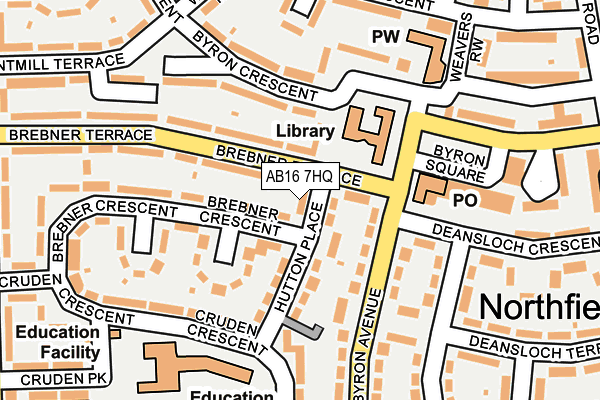 AB16 7HQ map - OS OpenMap – Local (Ordnance Survey) AB16 7HQ map - OS OpenMap – Local (Ordnance Survey)