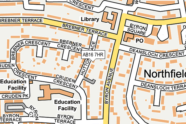 AB16 7HR map - OS OpenMap – Local (Ordnance Survey) AB16 7HR map - OS OpenMap – Local (Ordnance Survey)