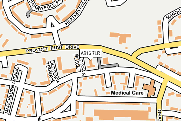 AB16 7LR map - OS OpenMap – Local (Ordnance Survey) AB16 7LR map - OS OpenMap – Local (Ordnance Survey)