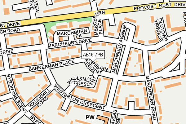 AB16 7PB map - OS OpenMap – Local (Ordnance Survey) AB16 7PB map - OS OpenMap – Local (Ordnance Survey)