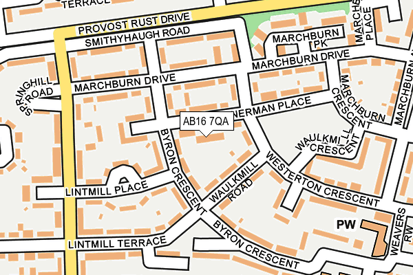 AB16 7QA map - OS OpenMap – Local (Ordnance Survey) AB16 7QA map - OS OpenMap – Local (Ordnance Survey)