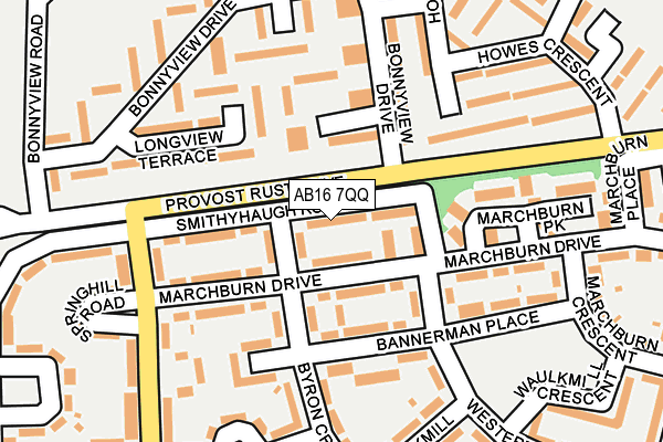 AB16 7QQ map - OS OpenMap – Local (Ordnance Survey) AB16 7QQ map - OS OpenMap – Local (Ordnance Survey)