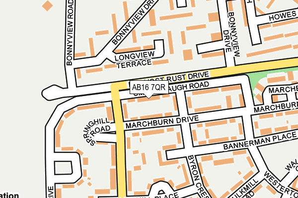 AB16 7QR map - OS OpenMap – Local (Ordnance Survey) AB16 7QR map - OS OpenMap – Local (Ordnance Survey)