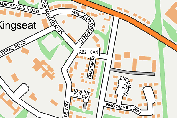AB21 0AN map - OS OpenMap – Local (Ordnance Survey) AB21 0AN map - OS OpenMap – Local (Ordnance Survey)