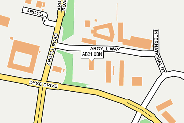 AB21 0BN map - OS OpenMap – Local (Ordnance Survey) AB21 0BN map - OS OpenMap – Local (Ordnance Survey)