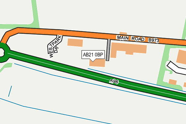 AB21 0BP map - OS OpenMap – Local (Ordnance Survey) AB21 0BP map - OS OpenMap – Local (Ordnance Survey)