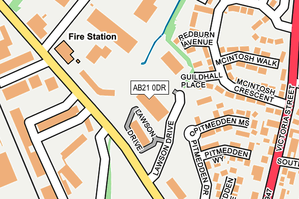 AB21 0DR map - OS OpenMap – Local (Ordnance Survey) AB21 0DR map - OS OpenMap – Local (Ordnance Survey)