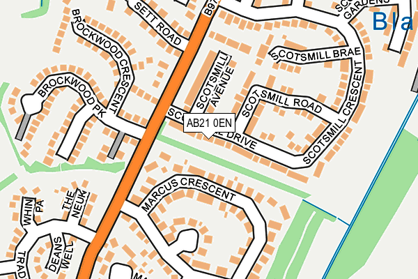 AB21 0EN map - OS OpenMap – Local (Ordnance Survey) AB21 0EN map - OS OpenMap – Local (Ordnance Survey)