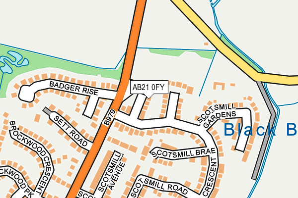 AB21 0FY map - OS OpenMap – Local (Ordnance Survey) AB21 0FY map - OS OpenMap – Local (Ordnance Survey)