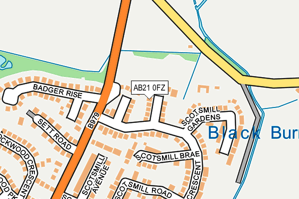 AB21 0FZ map - OS OpenMap – Local (Ordnance Survey) AB21 0FZ map - OS OpenMap – Local (Ordnance Survey)