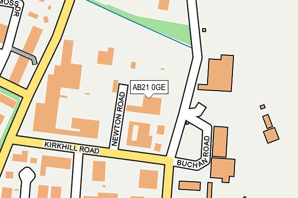 AB21 0GE map - OS OpenMap – Local (Ordnance Survey) AB21 0GE map - OS OpenMap – Local (Ordnance Survey)