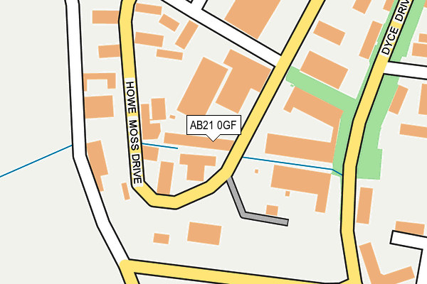AB21 0GF map - OS OpenMap – Local (Ordnance Survey) AB21 0GF map - OS OpenMap – Local (Ordnance Survey)
