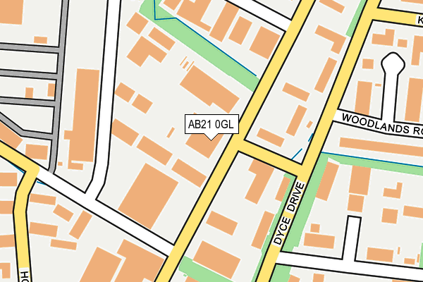 AB21 0GL map - OS OpenMap – Local (Ordnance Survey) AB21 0GL map - OS OpenMap – Local (Ordnance Survey)