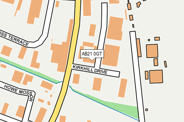 AB21 0GT map - OS OpenMap – Local (Ordnance Survey) AB21 0GT map - OS OpenMap – Local (Ordnance Survey)