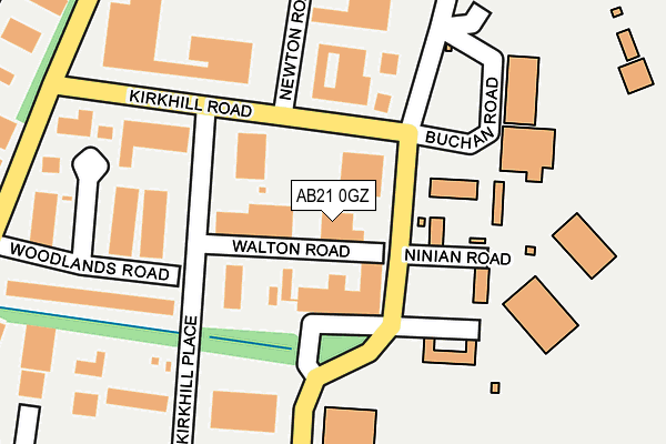 AB21 0GZ map - OS OpenMap – Local (Ordnance Survey) AB21 0GZ map - OS OpenMap – Local (Ordnance Survey)