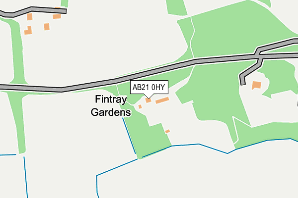 AB21 0HY map - OS OpenMap – Local (Ordnance Survey)