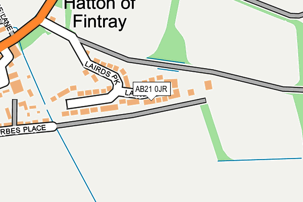 AB21 0JR map - OS OpenMap – Local (Ordnance Survey) AB21 0JR map - OS OpenMap – Local (Ordnance Survey)