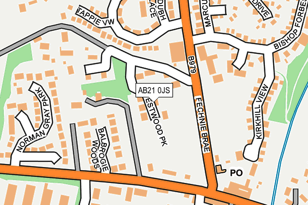 AB21 0JS map - OS OpenMap – Local (Ordnance Survey) AB21 0JS map - OS OpenMap – Local (Ordnance Survey)