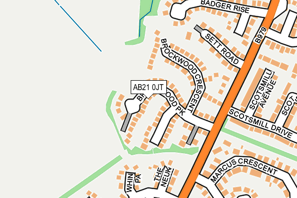 AB21 0JT map - OS OpenMap – Local (Ordnance Survey) AB21 0JT map - OS OpenMap – Local (Ordnance Survey)