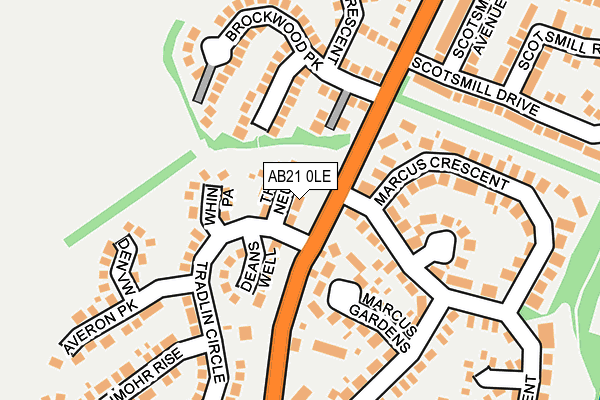 AB21 0LE map - OS OpenMap – Local (Ordnance Survey) AB21 0LE map - OS OpenMap – Local (Ordnance Survey)