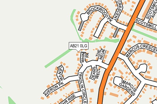 AB21 0LG map - OS OpenMap – Local (Ordnance Survey) AB21 0LG map - OS OpenMap – Local (Ordnance Survey)
