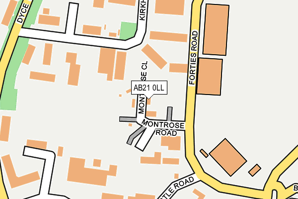 AB21 0LL map - OS OpenMap – Local (Ordnance Survey) AB21 0LL map - OS OpenMap – Local (Ordnance Survey)