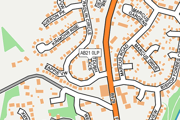 AB21 0LP map - OS OpenMap – Local (Ordnance Survey) AB21 0LP map - OS OpenMap – Local (Ordnance Survey)