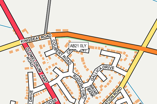 AB21 0LY map - OS OpenMap – Local (Ordnance Survey) AB21 0LY map - OS OpenMap – Local (Ordnance Survey)