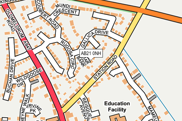 AB21 0NH map - OS OpenMap – Local (Ordnance Survey) AB21 0NH map - OS OpenMap – Local (Ordnance Survey)
