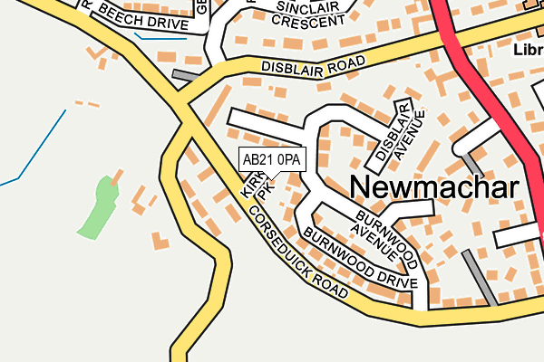 AB21 0PA map - OS OpenMap – Local (Ordnance Survey) AB21 0PA map - OS OpenMap – Local (Ordnance Survey)