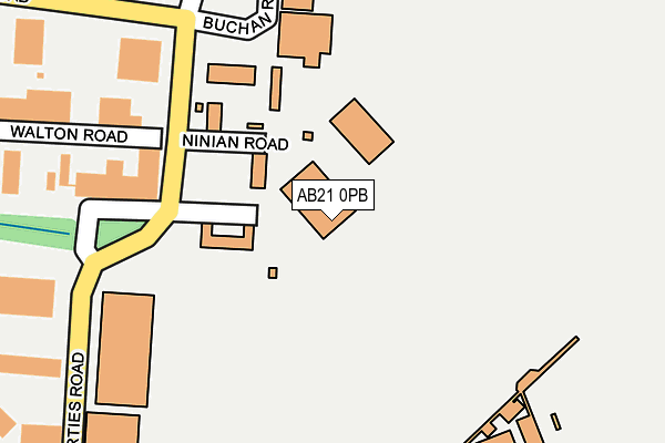 AB21 0PB map - OS OpenMap – Local (Ordnance Survey) AB21 0PB map - OS OpenMap – Local (Ordnance Survey)