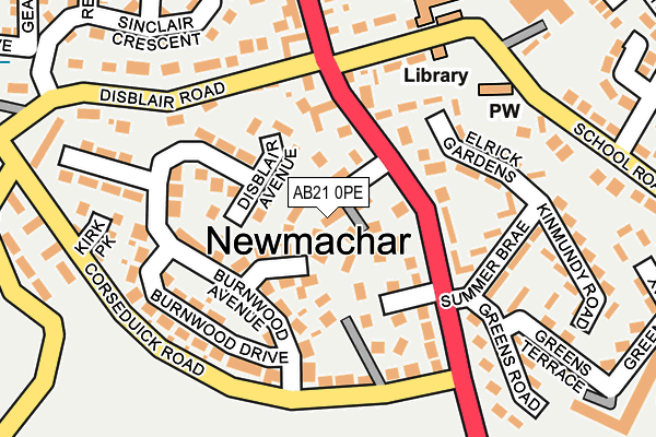 AB21 0PE map - OS OpenMap – Local (Ordnance Survey) AB21 0PE map - OS OpenMap – Local (Ordnance Survey)