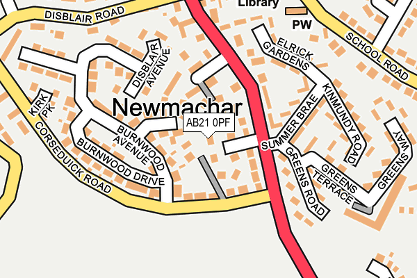 AB21 0PF map - OS OpenMap – Local (Ordnance Survey) AB21 0PF map - OS OpenMap – Local (Ordnance Survey)