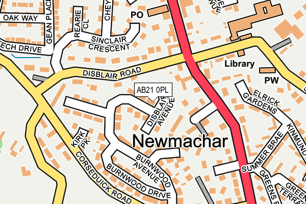 AB21 0PL map - OS OpenMap – Local (Ordnance Survey) AB21 0PL map - OS OpenMap – Local (Ordnance Survey)