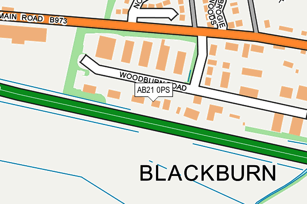 AB21 0PS map - OS OpenMap – Local (Ordnance Survey) AB21 0PS map - OS OpenMap – Local (Ordnance Survey)