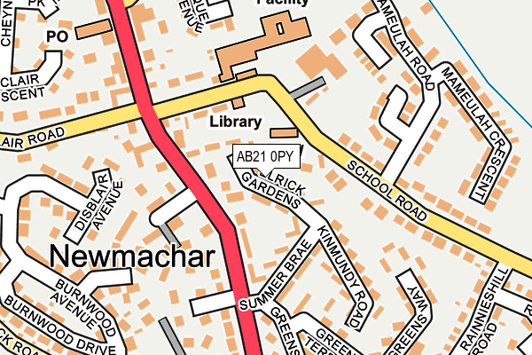 AB21 0PY map - OS OpenMap – Local (Ordnance Survey) AB21 0PY map - OS OpenMap – Local (Ordnance Survey)