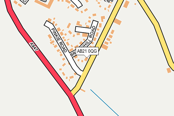 AB21 0QG map - OS OpenMap – Local (Ordnance Survey) AB21 0QG map - OS OpenMap – Local (Ordnance Survey)