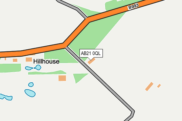 AB21 0QL map - OS OpenMap – Local (Ordnance Survey) AB21 0QL map - OS OpenMap – Local (Ordnance Survey)