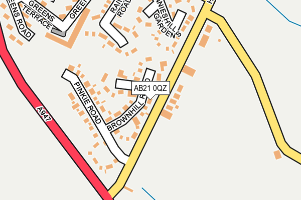 AB21 0QZ map - OS OpenMap – Local (Ordnance Survey) AB21 0QZ map - OS OpenMap – Local (Ordnance Survey)