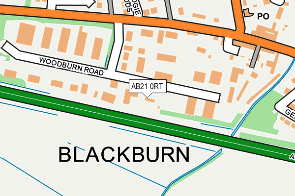 AB21 0RT map - OS OpenMap – Local (Ordnance Survey) AB21 0RT map - OS OpenMap – Local (Ordnance Survey)