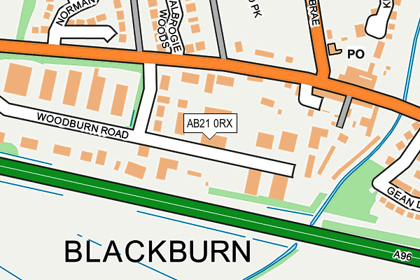 AB21 0RX map - OS OpenMap – Local (Ordnance Survey) AB21 0RX map - OS OpenMap – Local (Ordnance Survey)