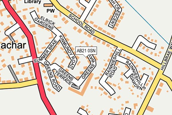 AB21 0SN map - OS OpenMap – Local (Ordnance Survey) AB21 0SN map - OS OpenMap – Local (Ordnance Survey)