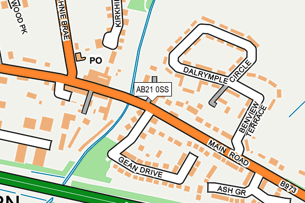AB21 0SS map - OS OpenMap – Local (Ordnance Survey) AB21 0SS map - OS OpenMap – Local (Ordnance Survey)
