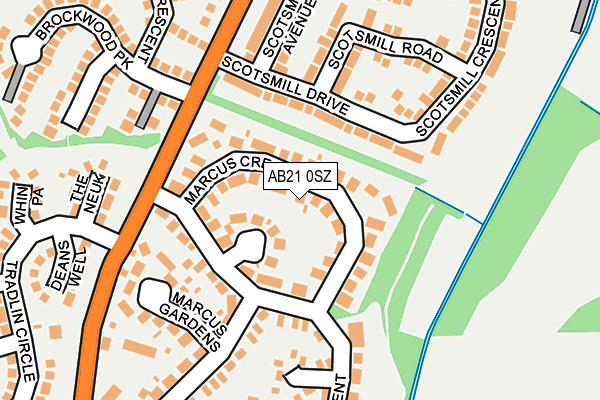 AB21 0SZ map - OS OpenMap – Local (Ordnance Survey) AB21 0SZ map - OS OpenMap – Local (Ordnance Survey)